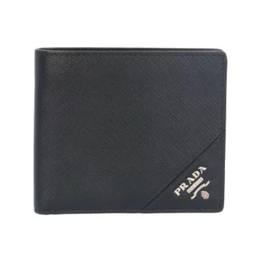 Prada Saffiano Bi fold Wallet Leather